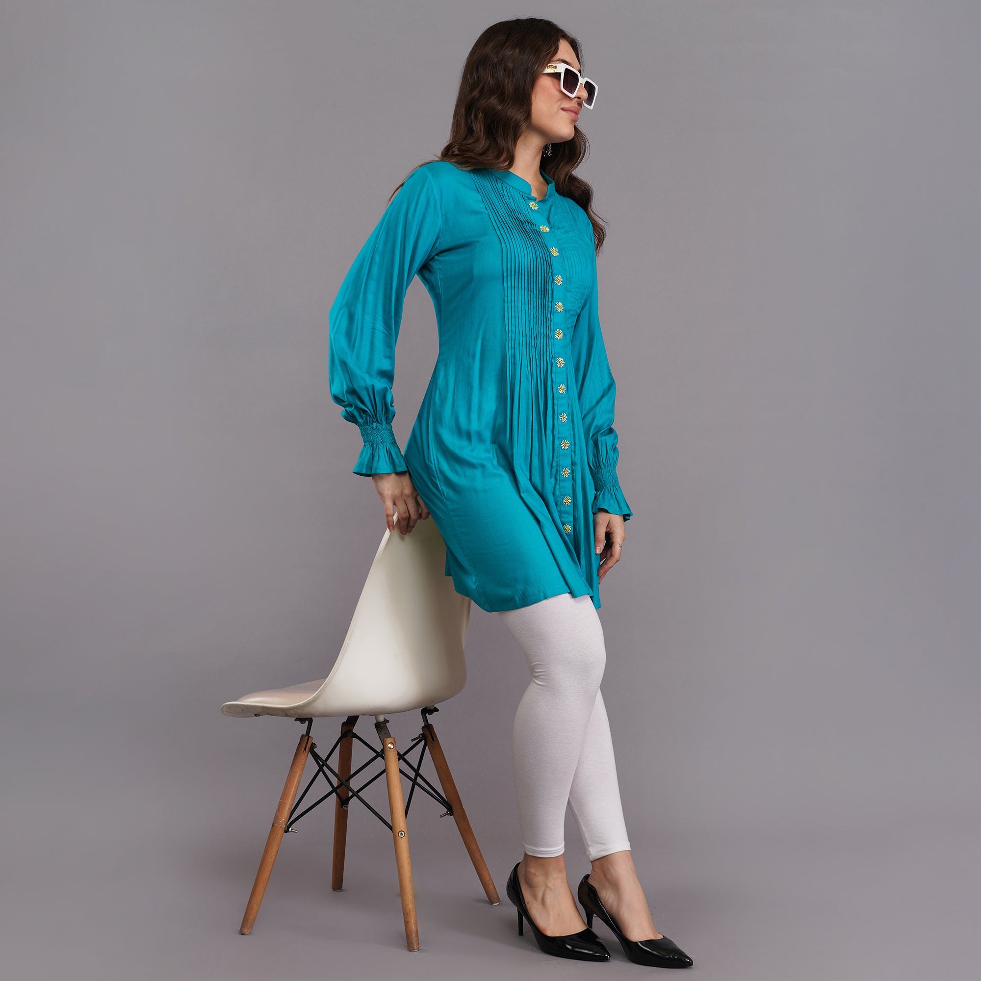 Pleated kurti for women