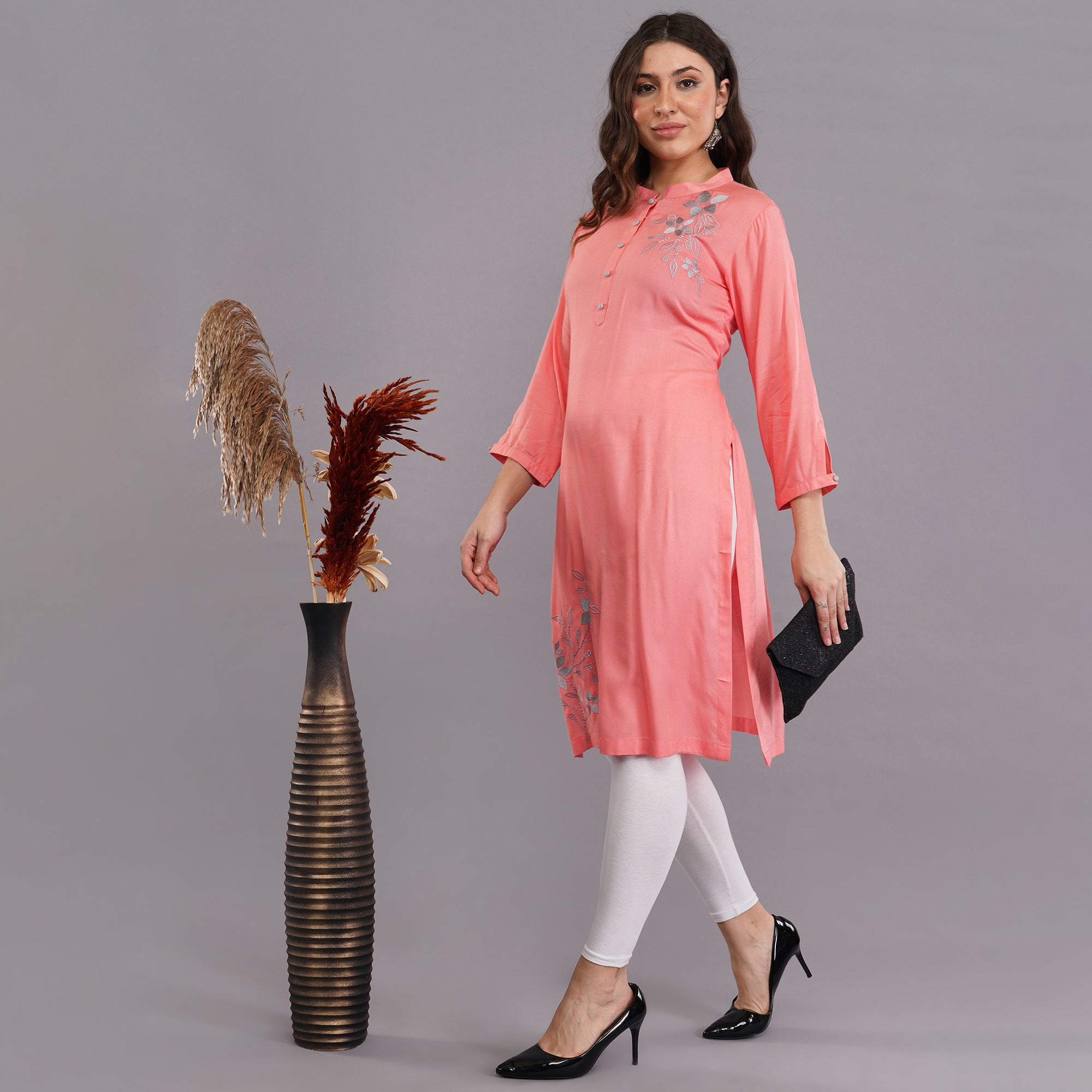 latest designer party wear long kurti 
