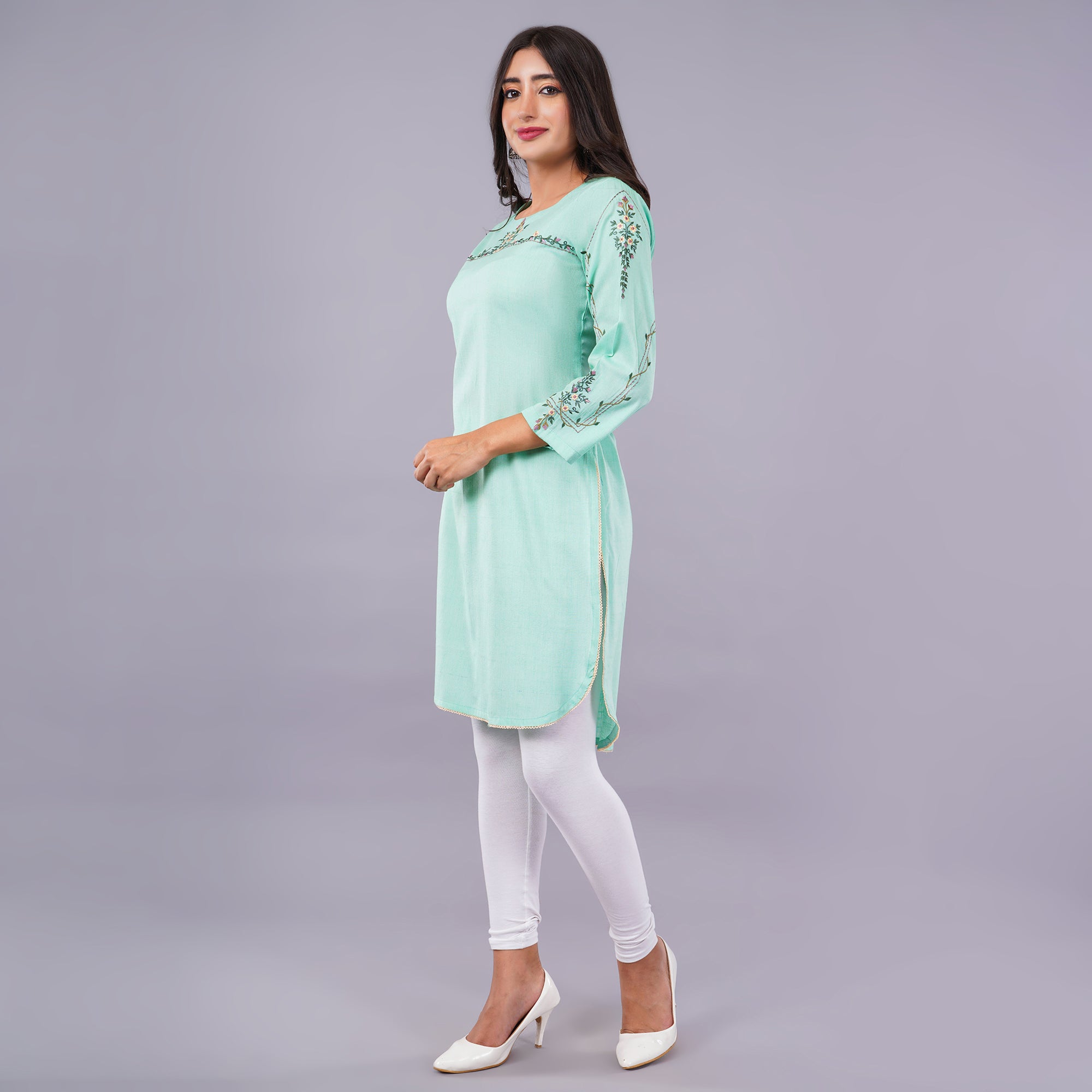 Green kurti for women