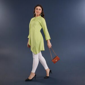 Kurti With Stylish Cut And Sequence Work For Women